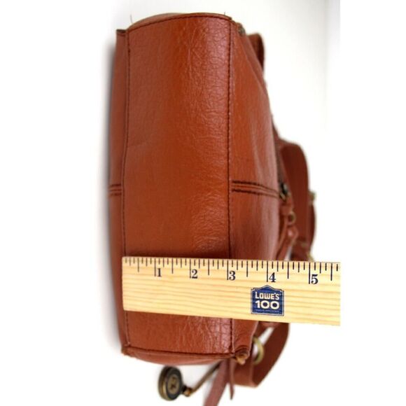 The Sak TAN BROWN GENUINE LEATHER FLAP XBODY BOHO MESSENGER SHOULDER BAG HANDBAG - Picture 11 of 15